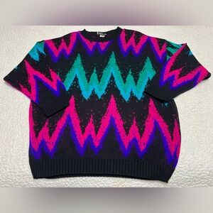 Vintage Classic Essentials Retro Acrylic Unisex Sweater Coogi Style Made In USA